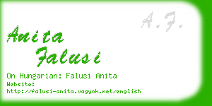 anita falusi business card